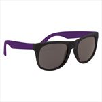 Black with Purple Temples Side